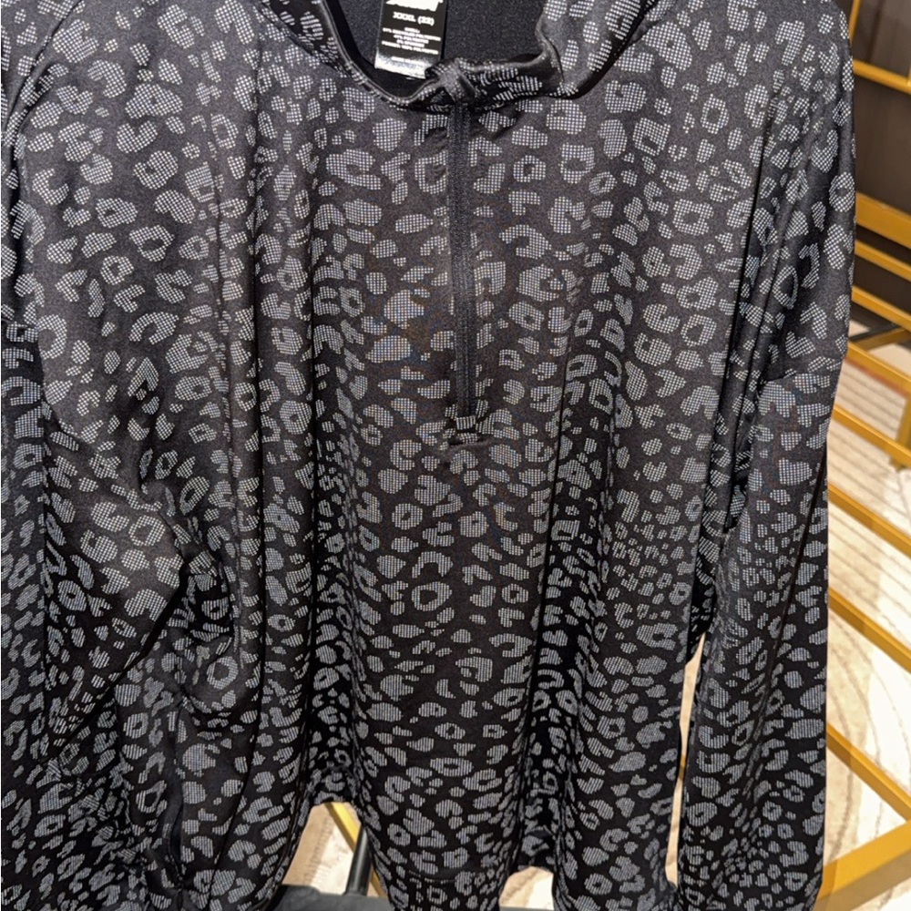 Avia Black Leopard Print Hoodie